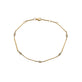 Stone and Strand 14K Yellow Gold LAB-Created Diamond Morse Code Anklet Front Image