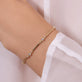 Image of 14K Yellow Gold LAB-Created Diamond Morse Code Bracelet on Models Arm