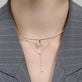 Image of 14K Yellow Gold Lab-Created Diamond Oval Charm with Stone and Strand Necklaces