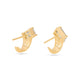 Stone and Strand 14K Yellow Gold LAB-Created Diamond Racing Stripes Earrings Rear Image