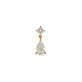 Stone and Strand 14K Yellow Gold Lab-Created Diamond Script Earrings Single Front Image