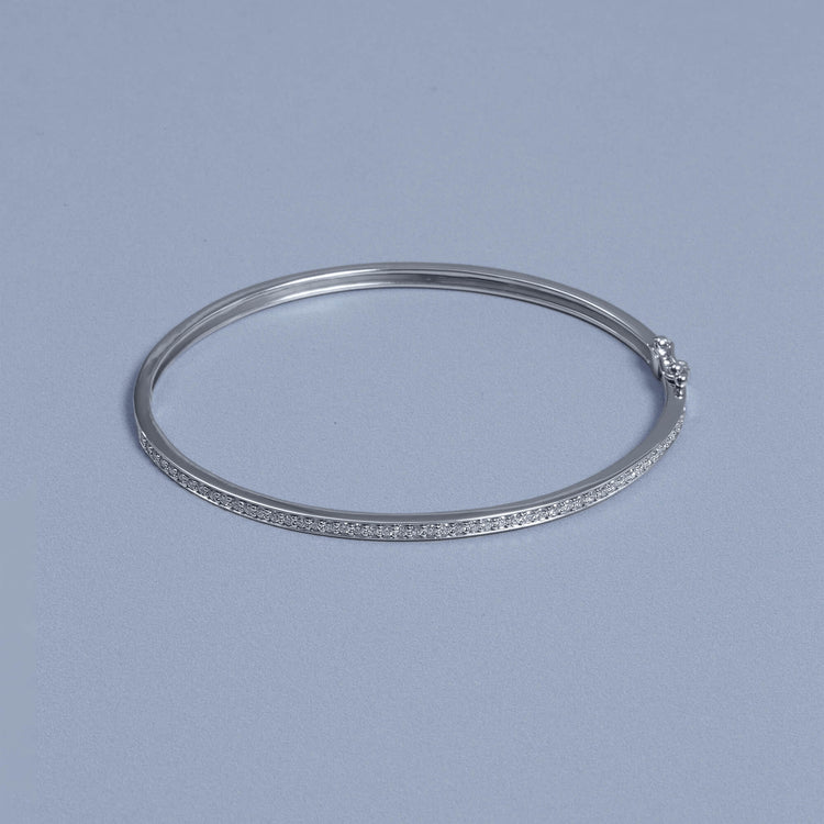 Essential LAB-Created Diamond Silver Bangle