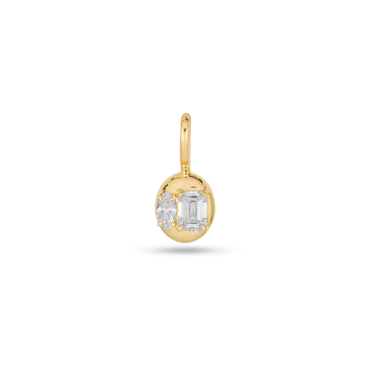 Stone and Strand 14K Yellow Gold Lab-Created Diamond Soiree Medallion Charm Front Image