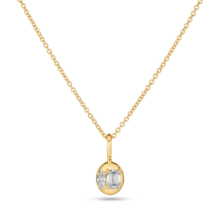 Stone and Strand 14K Yellow Gold Lab-Created Diamond Soiree Medallion Necklace Front Image