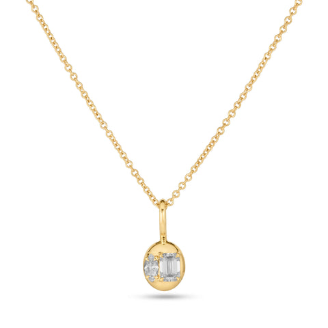Stone and Strand 14K Yellow Gold Lab-Created Diamond Soiree Medallion Necklace Front Image