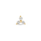Stone and Strand 14K Yellow Gold Lab-Created Diamond Trio Push Pin Flat Back Front Image