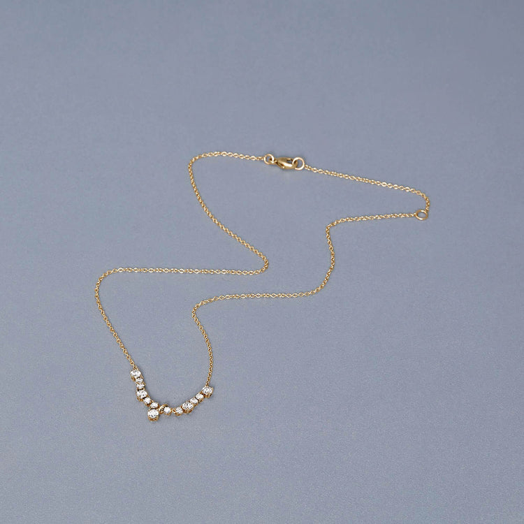 Stone and Strand 14K Yellow Gold Lab-Created Diamond Vivien Necklace Editorial Image