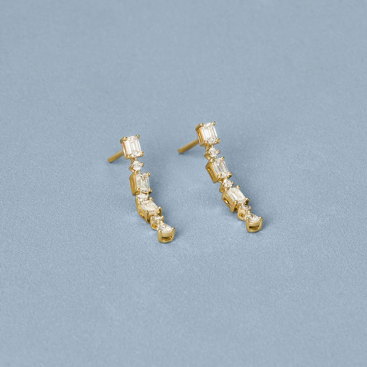 Stone and Strand 14K Yellow Gold LAB-Created Dolby Theater Earrings Editorial Image