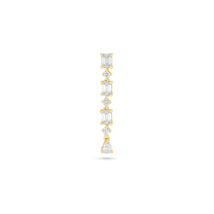 Stone and Strand 14K Yellow Gold LAB-Created Dolby Theater Earrings Front Single Image