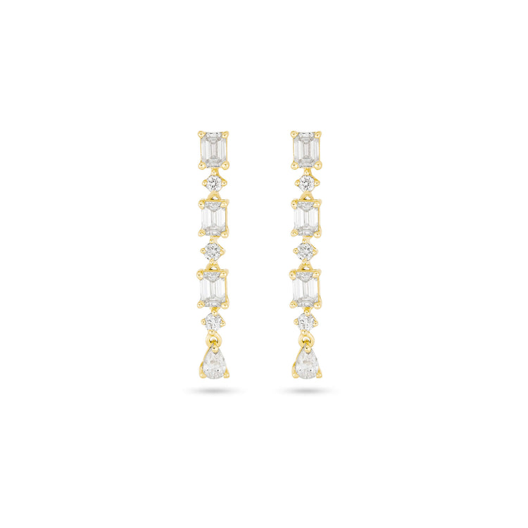 Stone and Strand 14K Yellow Gold LAB-Created Dolby Theater Earrings Front Image