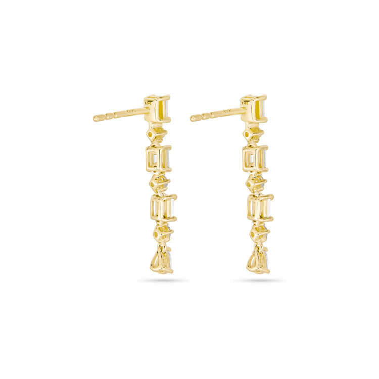 Stone and Strand 14K Yellow Gold LAB-Created Dolby Theater Earrings Rear Image