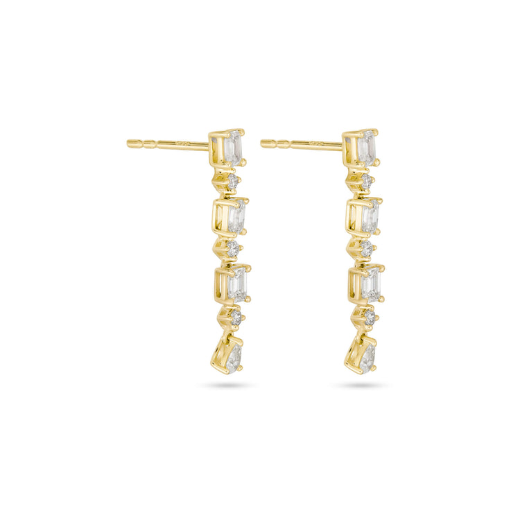 Stone and Strand 14K Yellow Gold LAB-Created Dolby Theater Earrings Side Image
