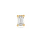 Stone and Strand 14K Yellow Gold LAB-Created Emerald Cut Stud Earrings Front Single Image