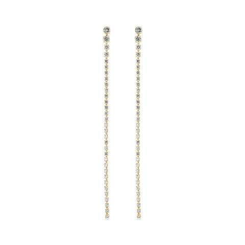 Stone and Strand 14K Yellow Gold LAB-Created Graduated Diamond Drop Earrings Front Image