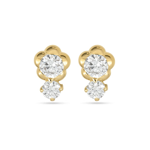 Stone and Strand 14K Yellow Gold Lab-Created Hendrix Diamond Earrings Front Image