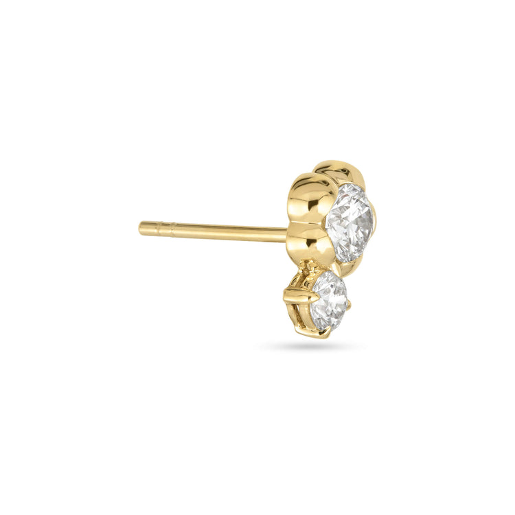 Stone and Strand 14K Yellow Gold Lab-Created Hendrix Diamond Earrings Side Image