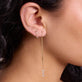 Image of 14K Yellow Gold LAB-Created Kite Dangle Piercing Earring with Stone and Strand Earrings