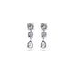 Stone and Strand 14K White Gold LAB-Created Le Bleu Drop Earrings Rear Image