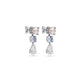 Stone and Strand 14K White Gold LAB-Created Le Bleu Drop Earrings Side Image