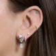 Image of 14K White Gold LAB-Created Le Bleu Drop Earrings with Stone and Strand Earrings