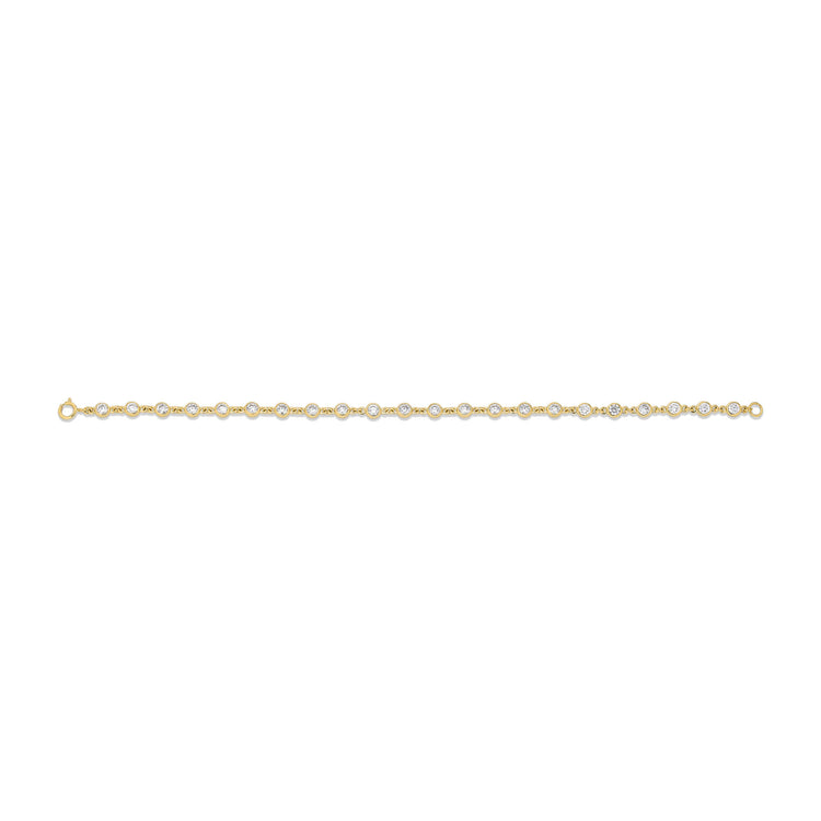 Stone and Strand 14K Yellow Gold Lab-Created Linked Up Tennis Bracelet Far Away Image