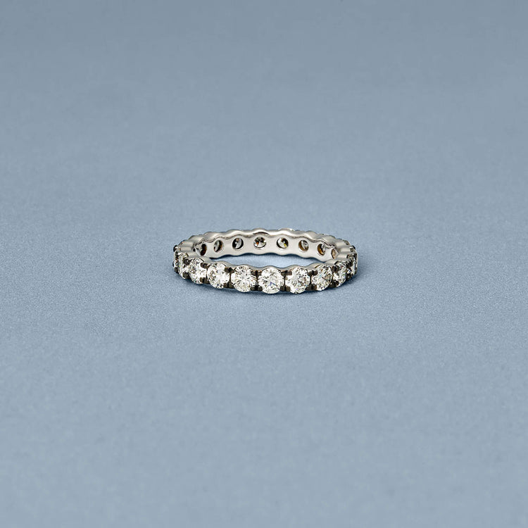 Stone and Strand LAB-Created Love After Dark Platinum Eternity Ring Editorial Image