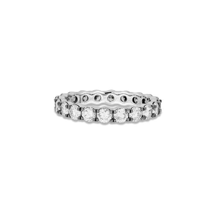 Stone and Strand LAB-Created Love After Dark Platinum Eternity Ring Front Image