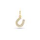 Stone and Strand 10K Yellow Gold LAB-Created Lucky Horseshoe Charm Front Image