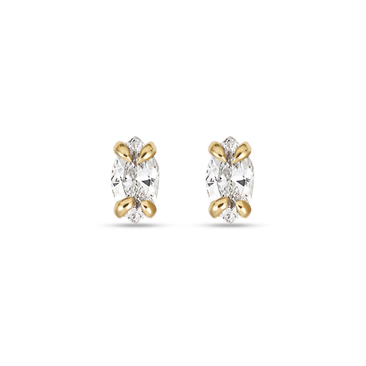 Lab-Created Diamond Cat Eye Studs