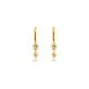 Stone and Strand 14K Yellow Gold LAB-Created Mini Morse Code Earrings Rear Image