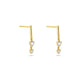 Stone and Strand 14K Yellow Gold LAB-Created Mini Morse Code Earrings Side Image