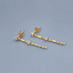 Stone and Strand 14K Yellow Gold LAB-Created Morse Code Drop Earrings Editorial Image