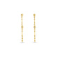 Stone and Strand 14K Yellow Gold LAB-Created Morse Code Drop Earrings Rear Image