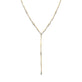 Stone and Strand 14K Yellow Gold LAB-Created Morse Code Lariat Necklace Front Image