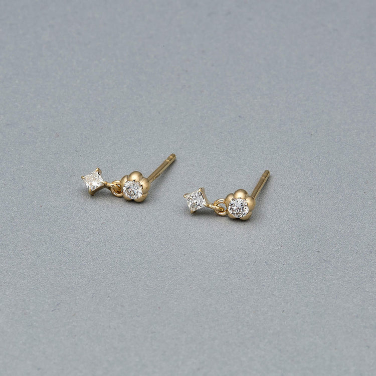 Stone and Strand 14K Yellow Gold Lab-Created Nash Diamond Earrings Editorial Image