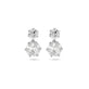 Stone and Strand LAB-Created Old Mine Cut Double Diamond Platinum Earrings Front Image