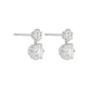 Stone and Strand LAB-Created Old Mine Cut Double Diamond Platinum Earrings Side Image