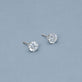 Stone and Strand LAB-Created Old Mine Cut Platinum Stud Earrings Editorial Image