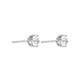 Stone and Strand LAB-Created Old Mine Cut Platinum Stud Earrings Side Image