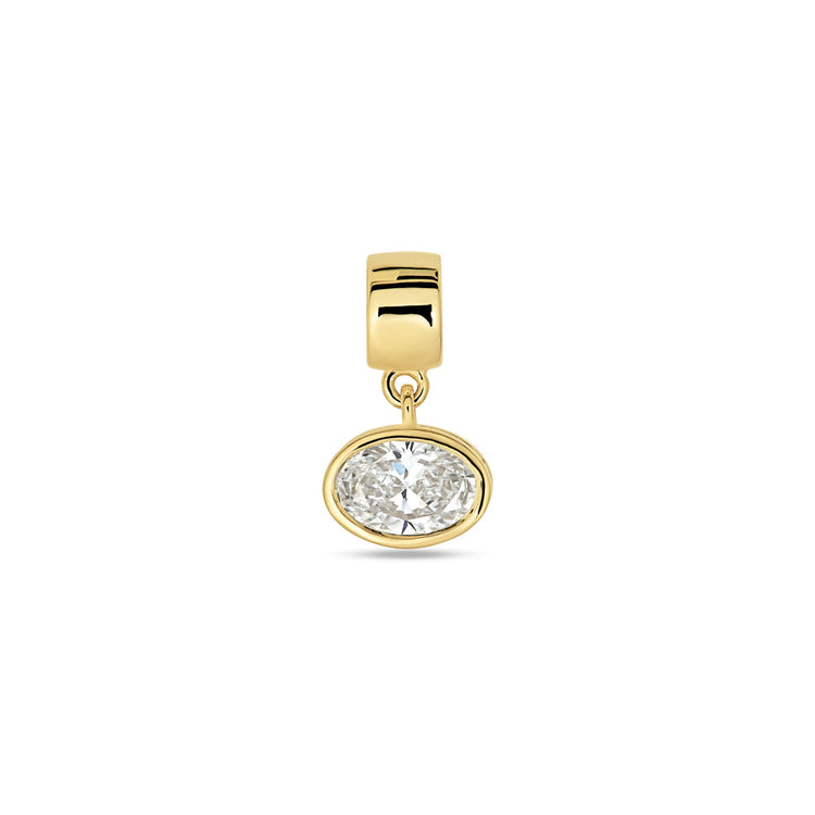 Stone and Strand 14K Yellow Gold Lab-Created Oval Diamond Charm Front Image