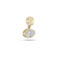 Stone and Strand 14K Yellow Gold Lab-Created Oval Diamond Charm Side Image
