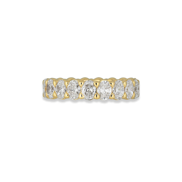 Stone and Strand 14K Yellow Gold Lab-Created Oval Eternity Band Front Image