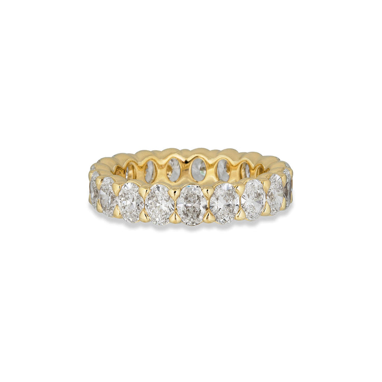 Stone and Strand 14K Yellow Gold Lab-Created Oval Eternity Band Side Image