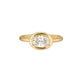 Stone and Strand 14K Yellow Gold LAB-Created Oval Icon Pinky Ring Front Image