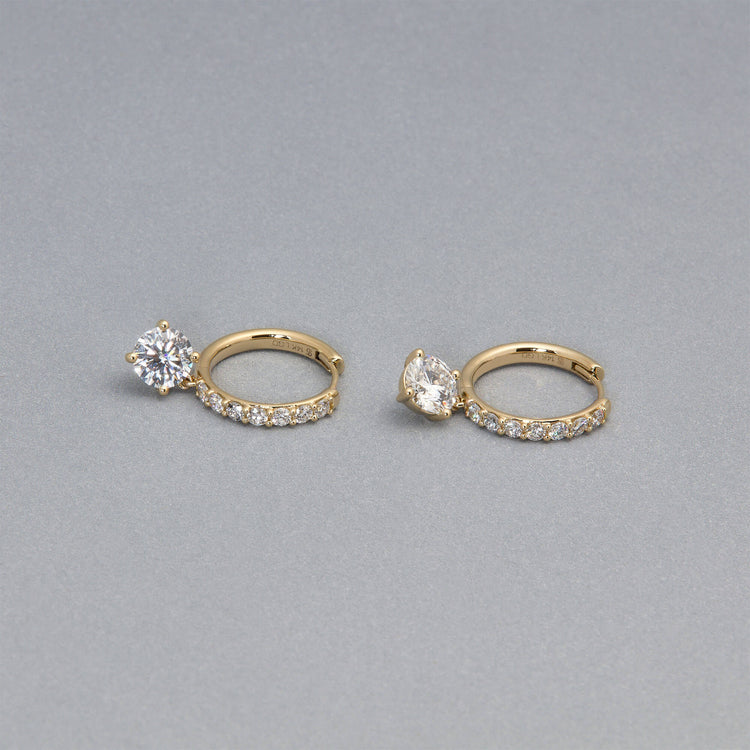 Stone and Strand 14K Yellow Gold Lab-Created Diamond Drop Earrings Editorial Image