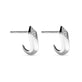 Stone and Strand Sterling Silver LAB-Created Pave Knife Edge Hook Earrings Side Image