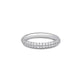 Stone and Strand Sterling Silver LAB-Created Pave Silver Knife Edge Stacking Ring Front Image