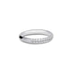 Stone and Strand Sterling Silver LAB-Created Pave Silver Knife Edge Stacking Ring Side Image
