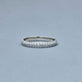 Stone and Strand Sterling Silver LAB-Created Pave Silver Knife Edge Stacking Ring Editorial Image