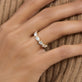 Image of 14K Yellow Gold Lab-Created Pear Eternity Band on Models Hand